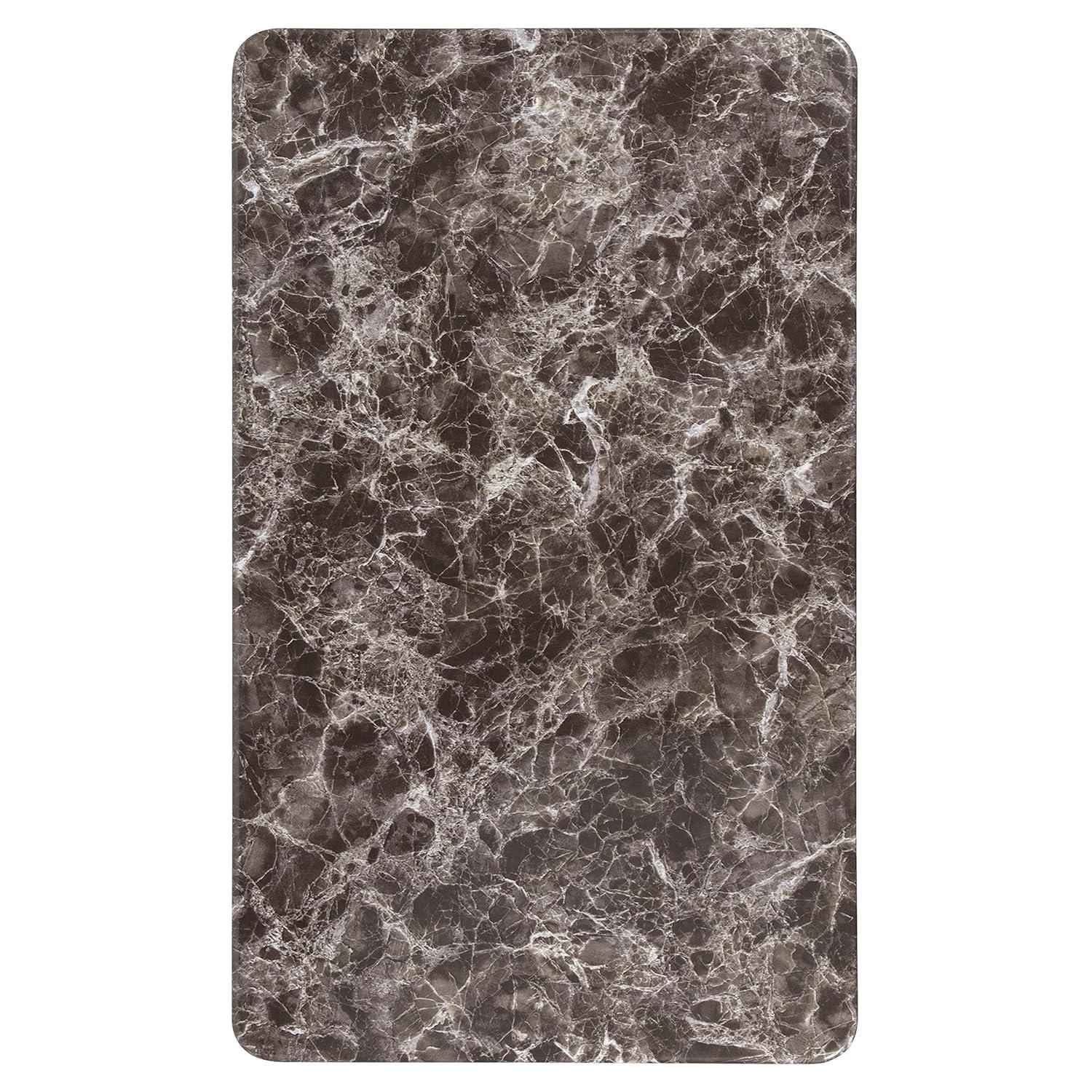 Emma + Oliver 24" x 42" Rectangular Gray Marble Laminate Table Top