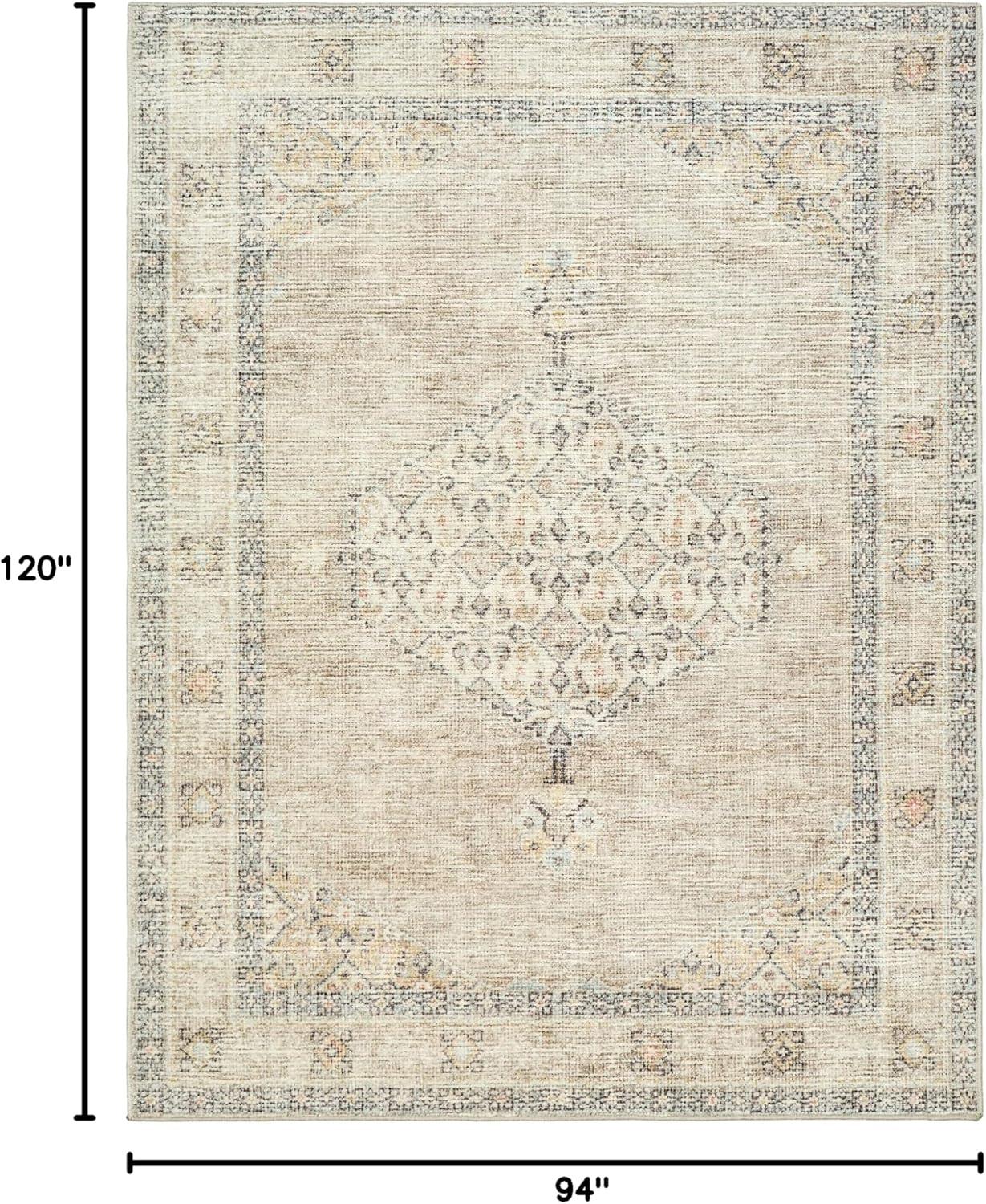 Becki Owens x Livabliss Vintage Traditional Oriental Boho Brown Cream Area Rug