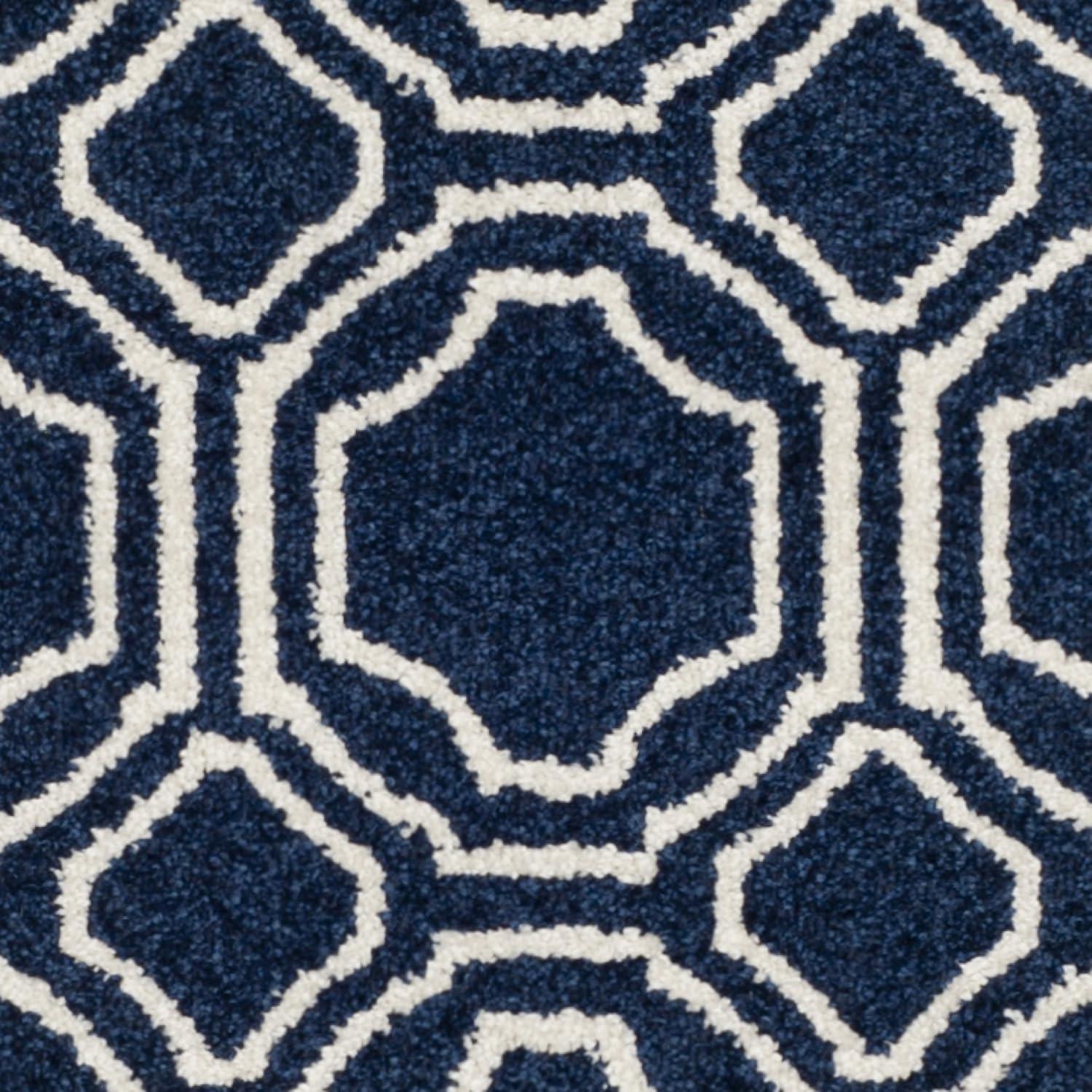 Amherst AMT411 Power Loomed Area Rug - Navy/Ivory - 8'x10' - Safavieh.