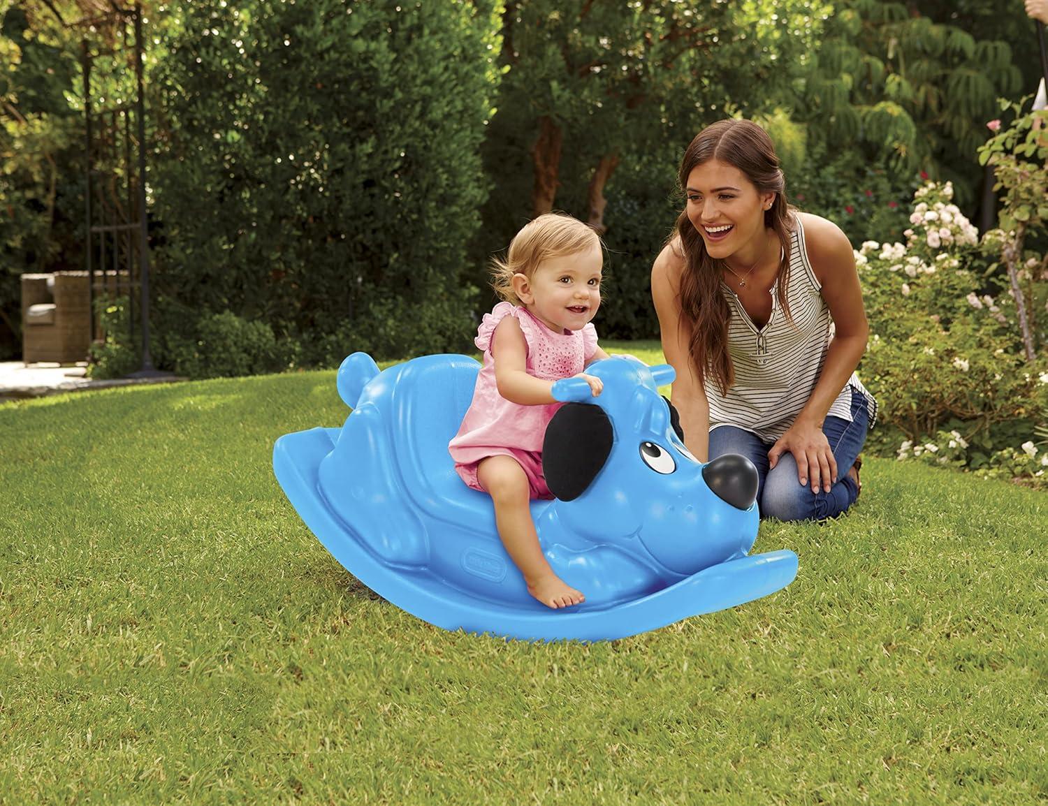 Little Tikes Rockin' Puppy in Blue, Toddler Ride-on Toy, Kids Ages 12 Months to 3 Years
