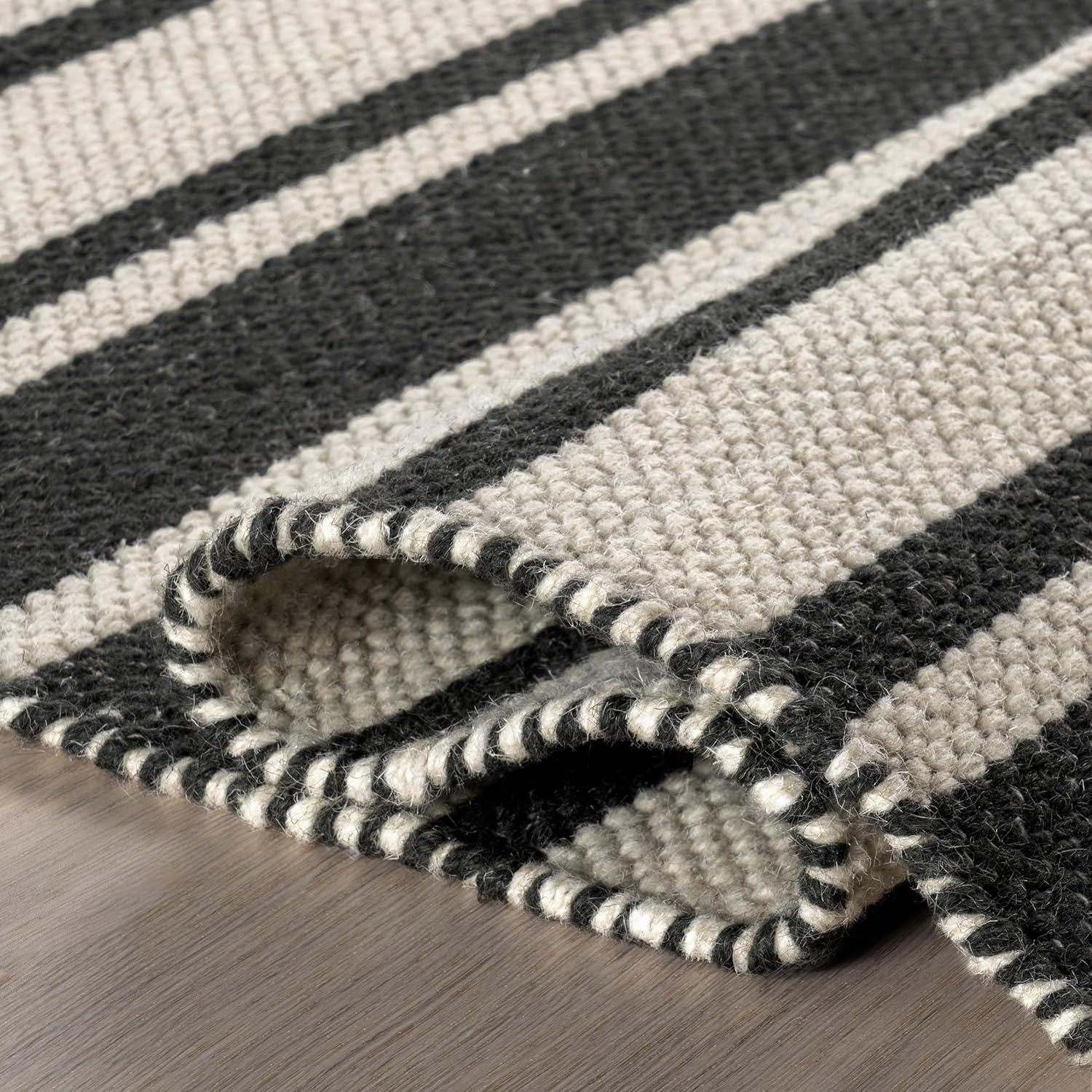 Frenshe Interiors x Rugs USA Bowery Striped Wool Area Rug | Wayfair