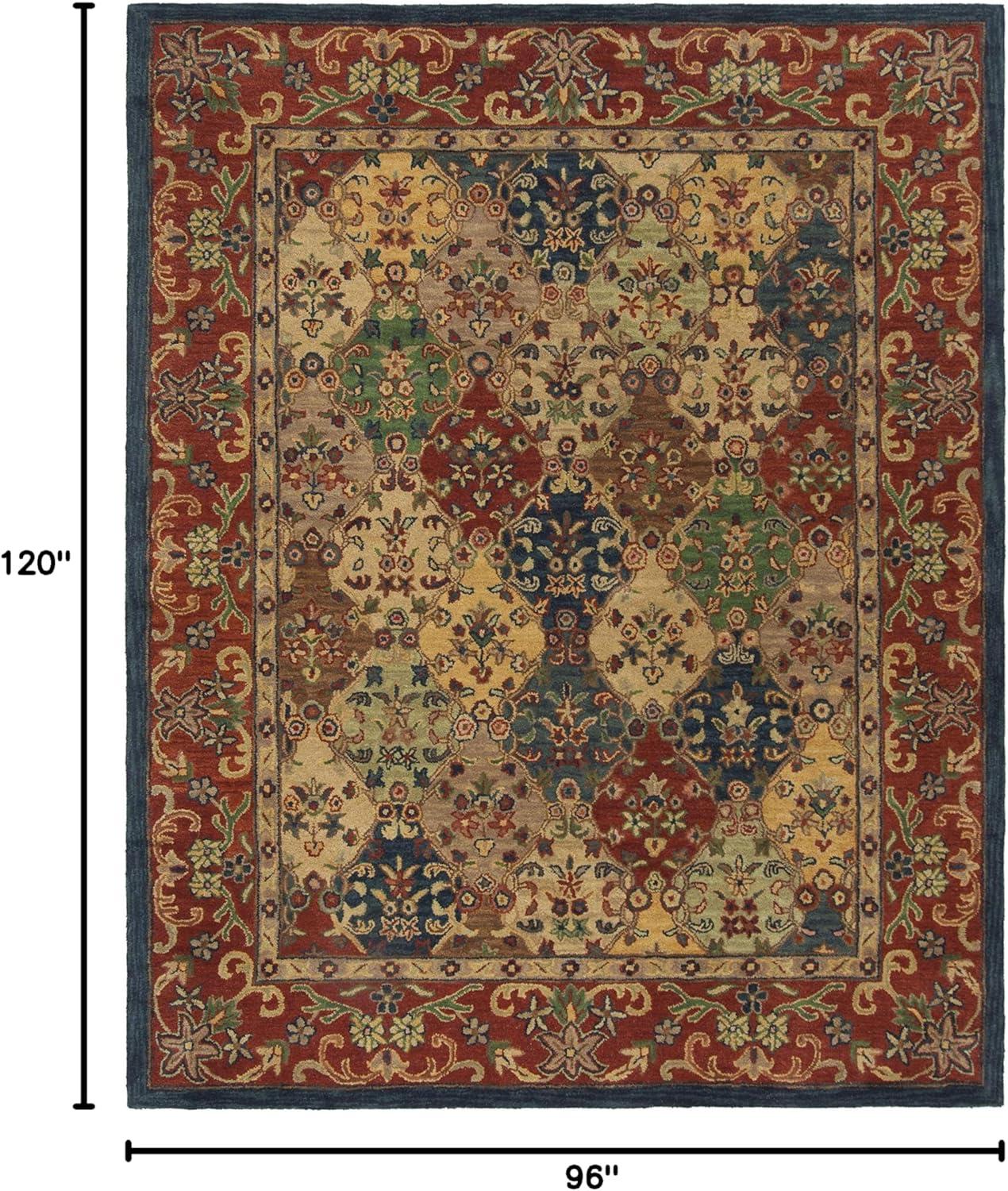 Heritage HG911 Hand Tufted Area Rug - Multi/Burgundy - 8'x10' - Safavieh.