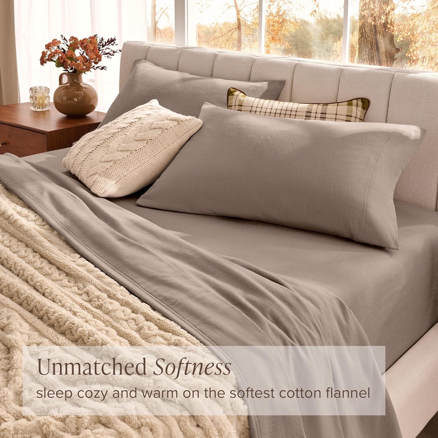 Bare Home Organic 100% Cotton Flannel Sheet Set