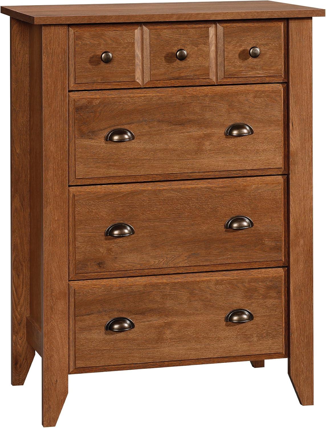 Espresso Country Rustic Freestanding Bedroom Chest with Extra Deep Storage Drawers