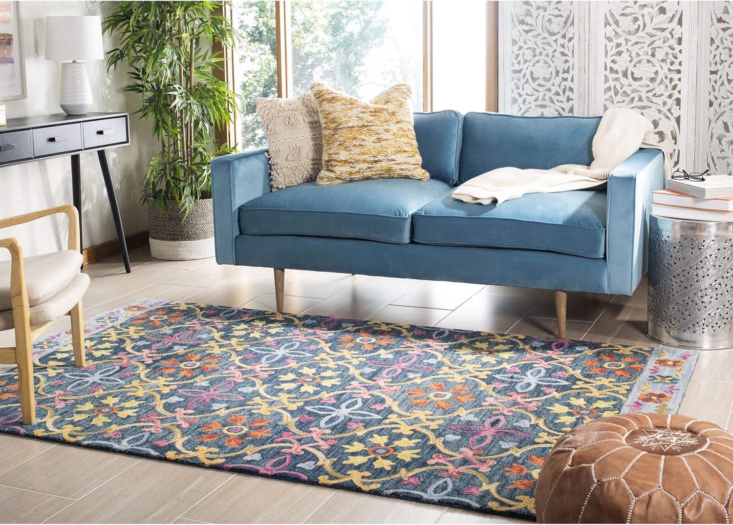 Suzani SZN310 Hand Hooked Indoor Area Rug  - Safavieh