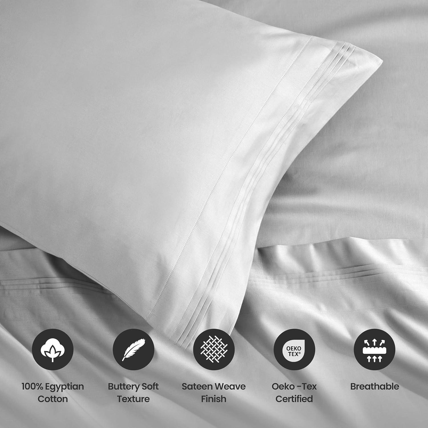 Superior Egyptian Cotton Deep Pocket Solid Luxury 1500 Thread Count Sheet Set