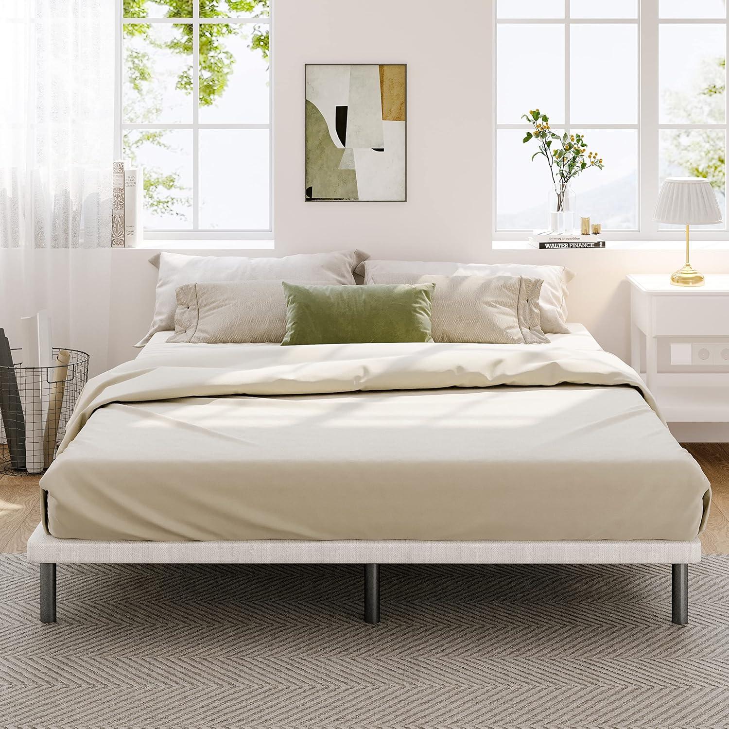 7 in. H Twin Box Spring, Heavy-Duty Metal Structure with Fabric Cover, Easy Assembly, Mattress Foundation