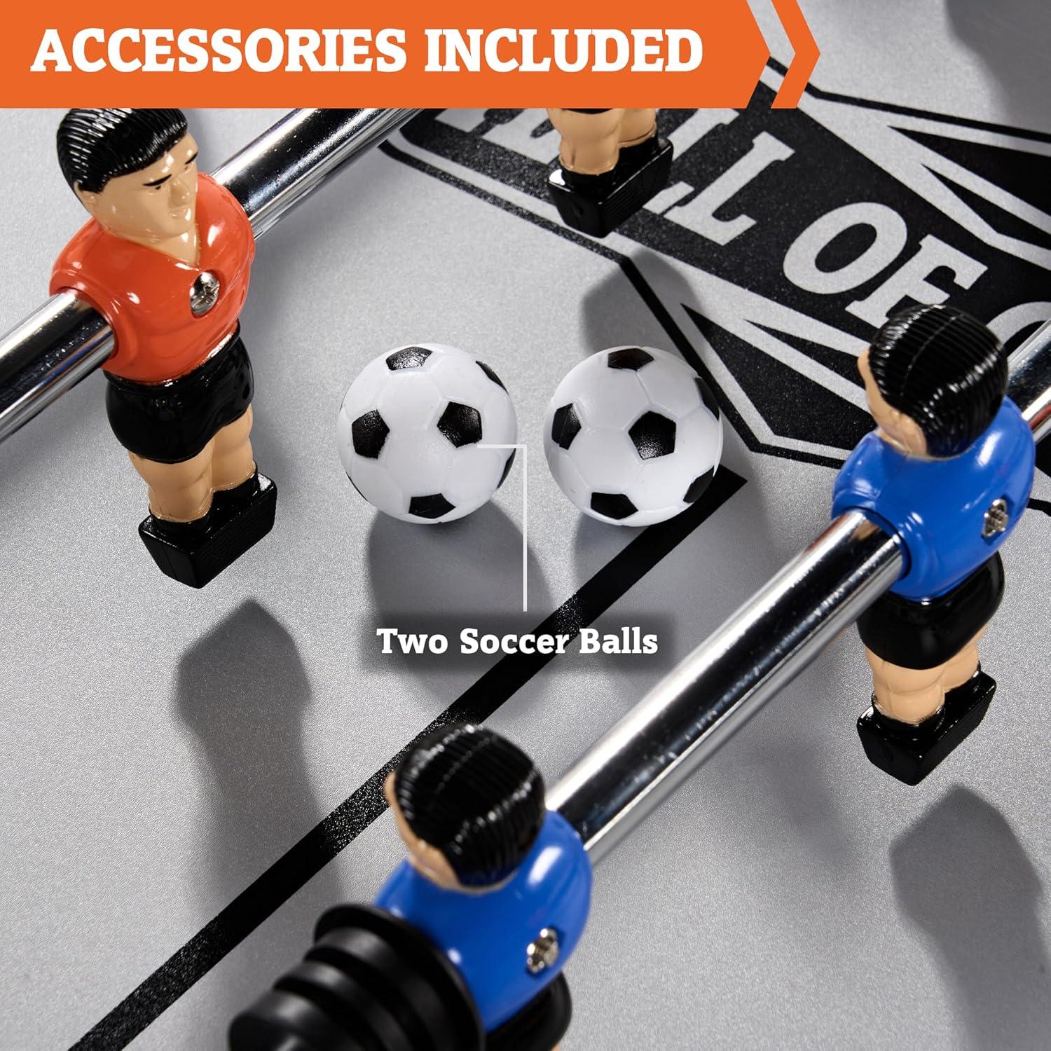 Hall Of Games 56” Phoneix  Foosball Gaming Table Standard Size, Durable And Stylish With Tabletop Sports Soccer Balls, Perfect For Family Game Rooms