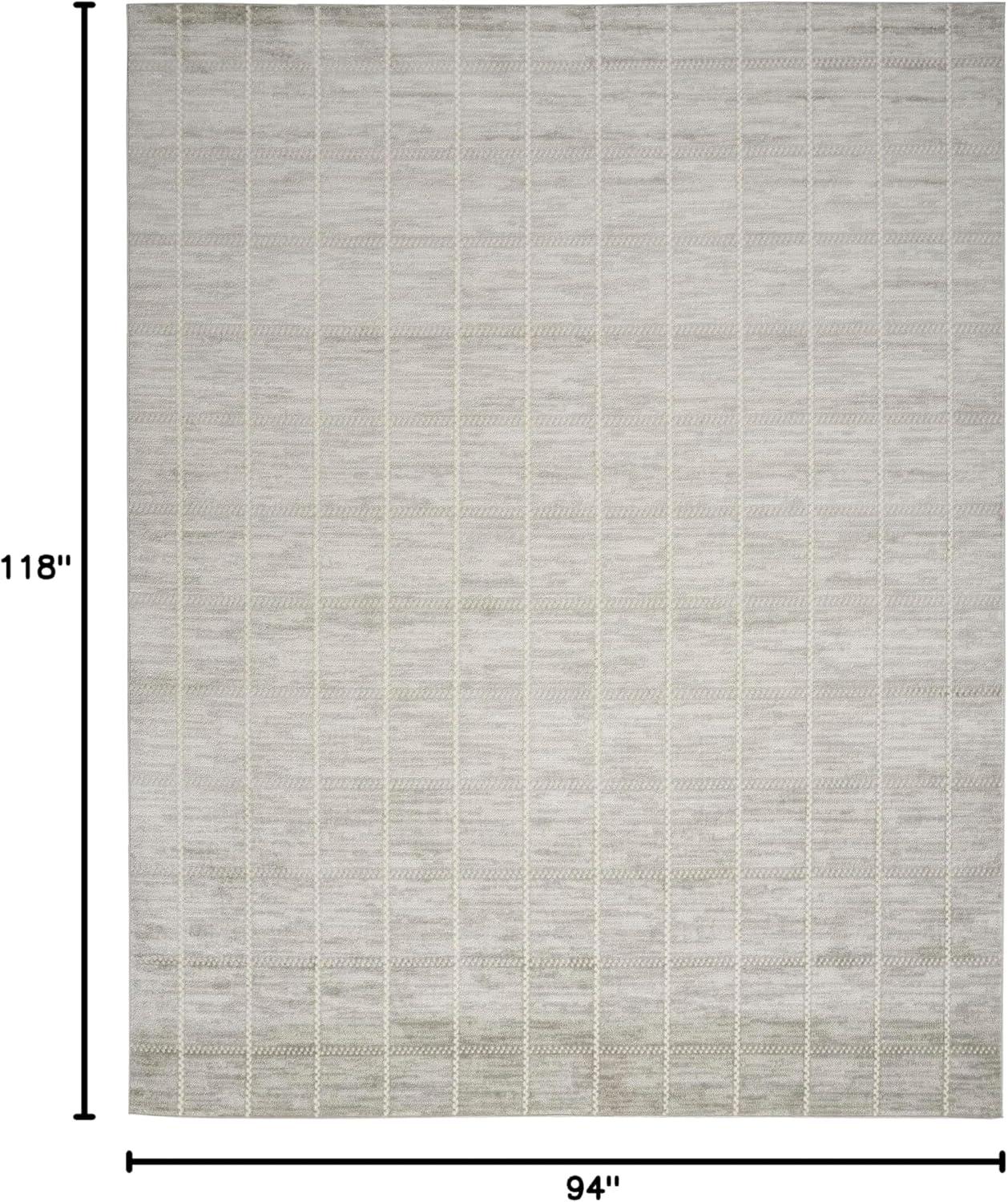 Nourison Serenity Home Contemporary Indoor Area Rug Light Grey 7'10" x 9'10"