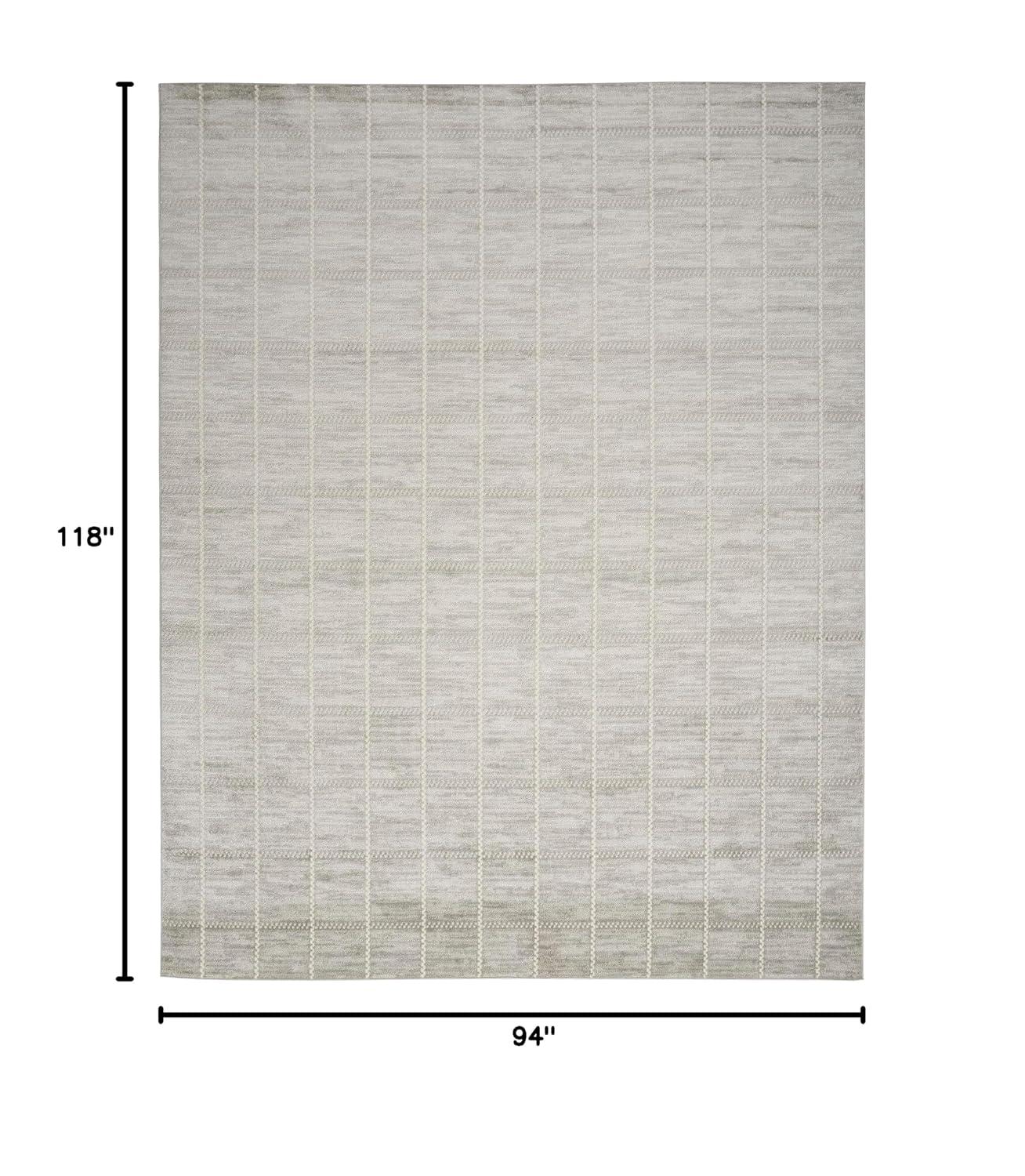 Nourison Serenity Home Contemporary Indoor Area Rug Light Grey 7'10" x 9'10"