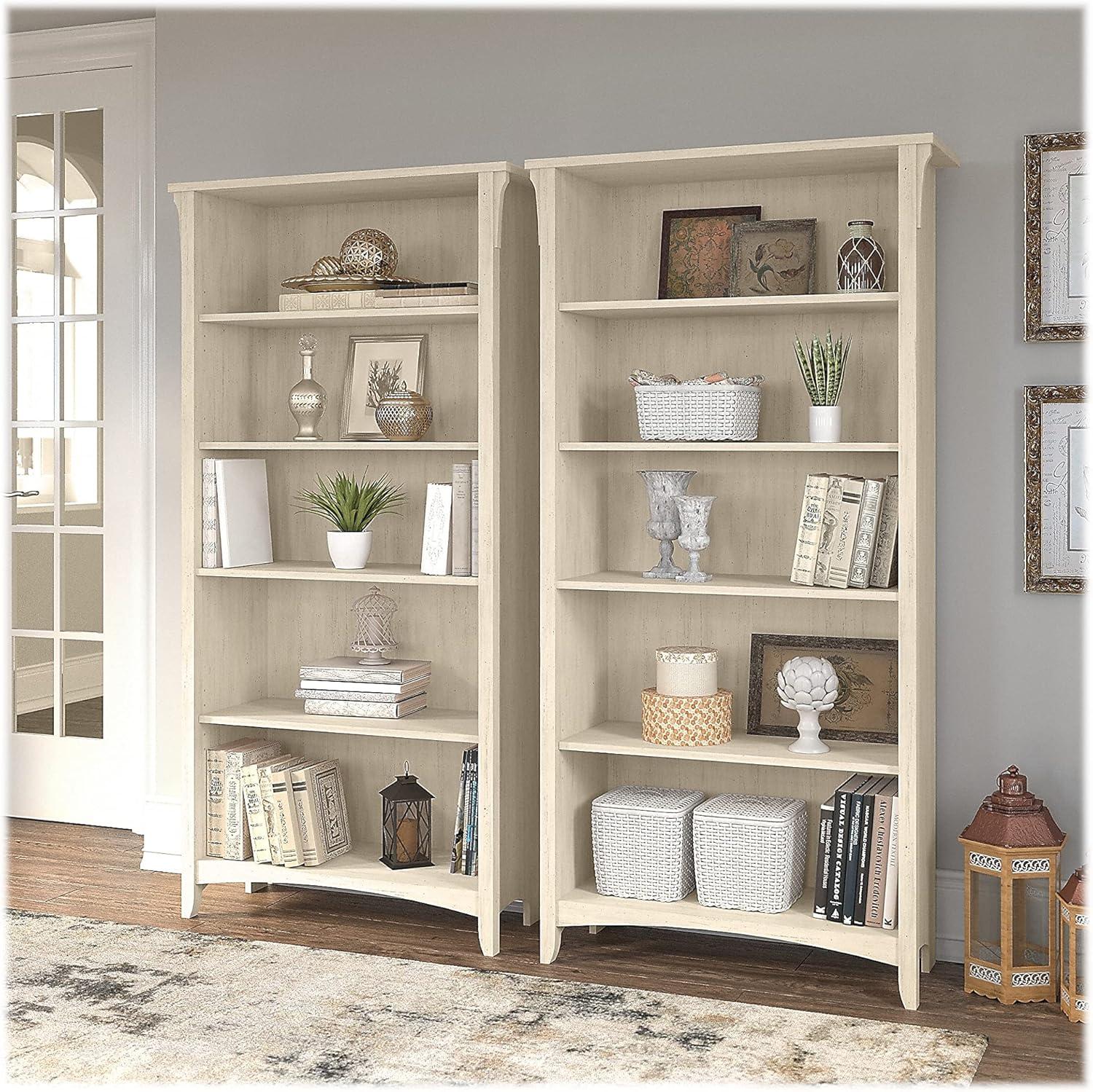 Pernell Tall 5 Shelf Bookcase - Set Of 2