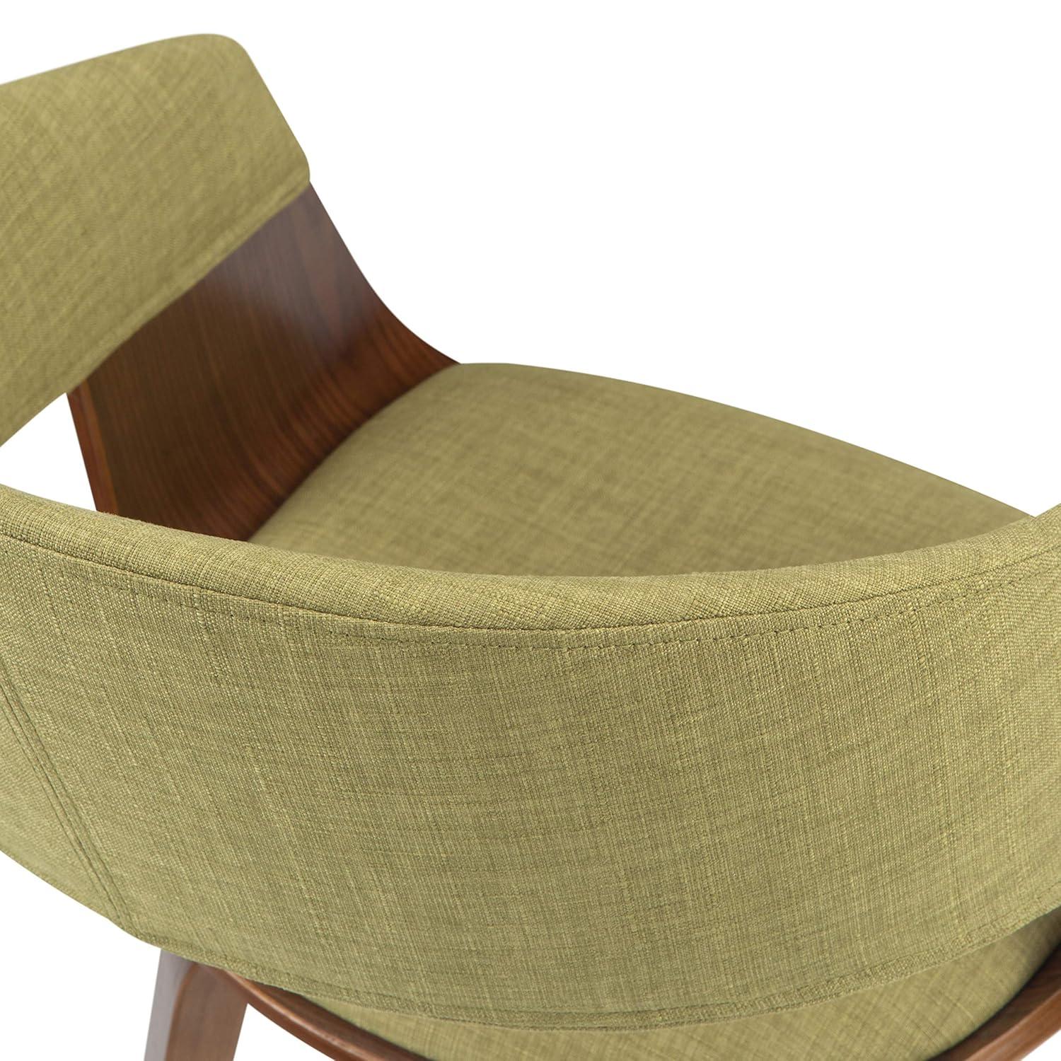 Lowell Bentwood Upholstered Dining Chair with Curved Backrest in Mid-Century Modern Style