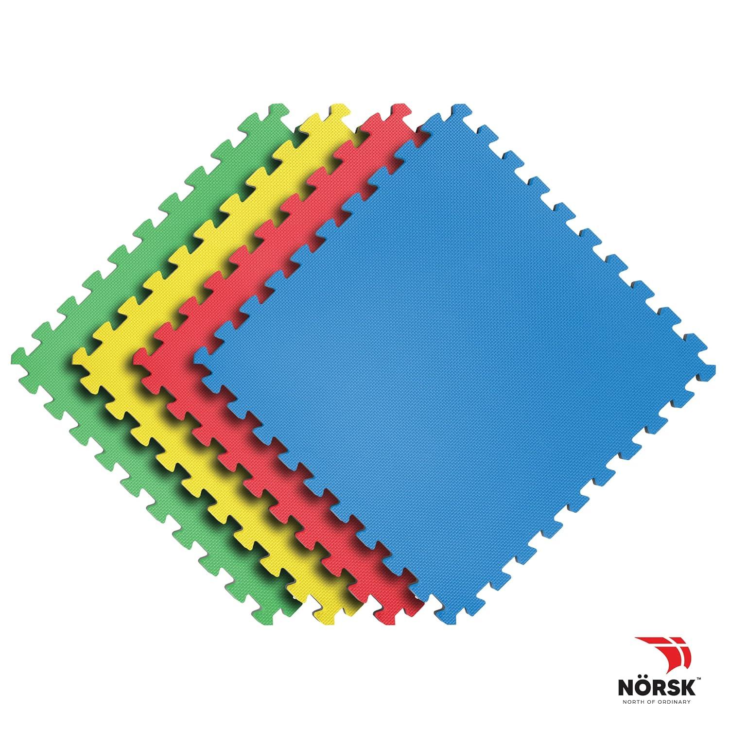 Multicolor-Gray 24 in. x 24 in. EVA Foam Multi-Purpose Reversible Interlocking Tiles (48 sq. ft. - 12 tiles)