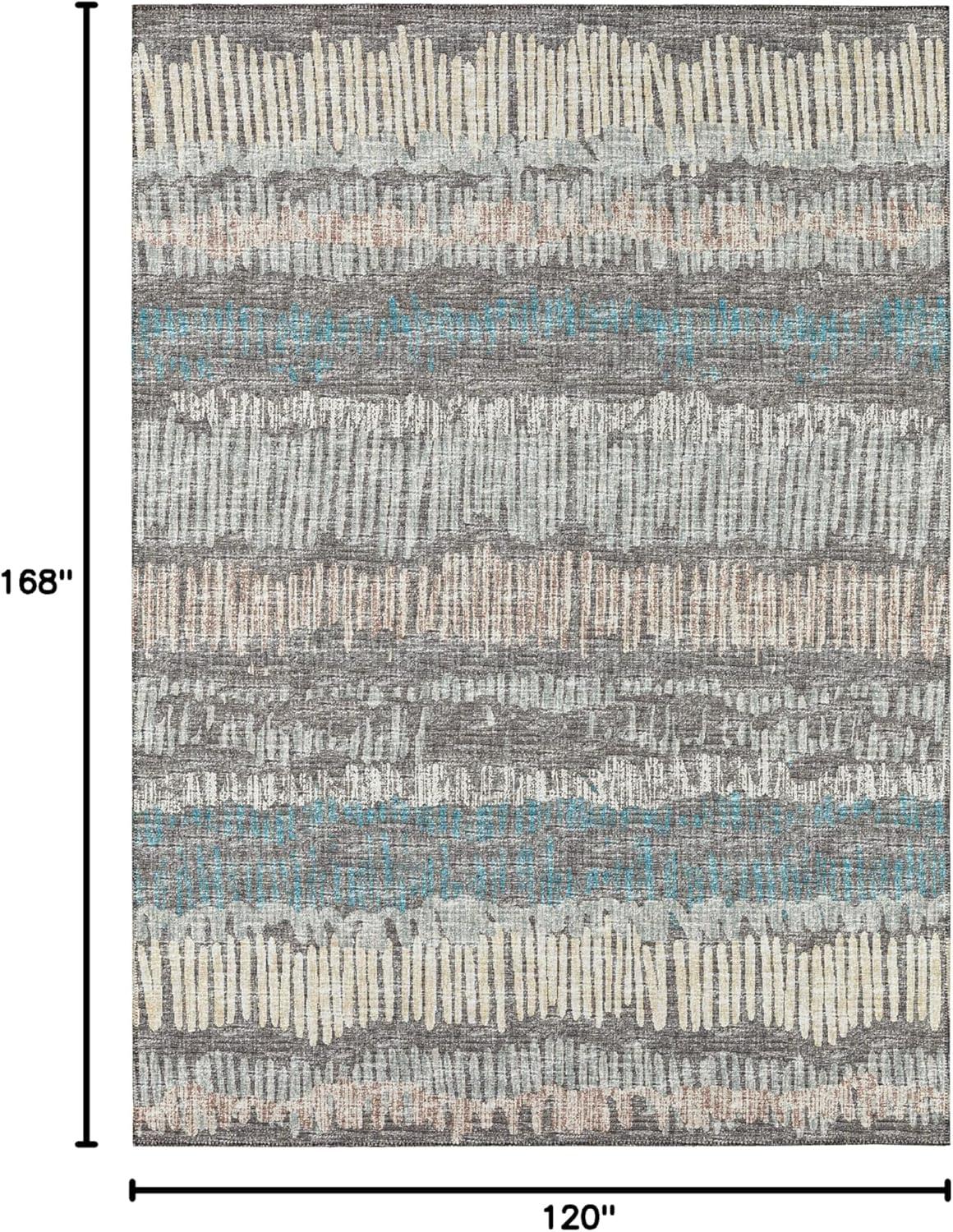 Addison Rugs Indoor/Outdoor Rylee Sketches Washable Rug New. Gray - 10' x 14'