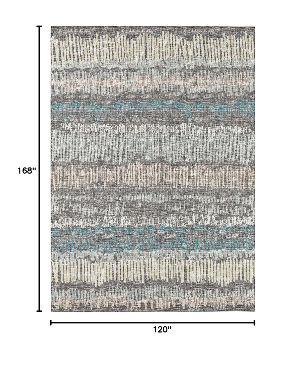 Addison Rugs Indoor/Outdoor Rylee Sketches Washable Rug New. Gray - 10' x 14'