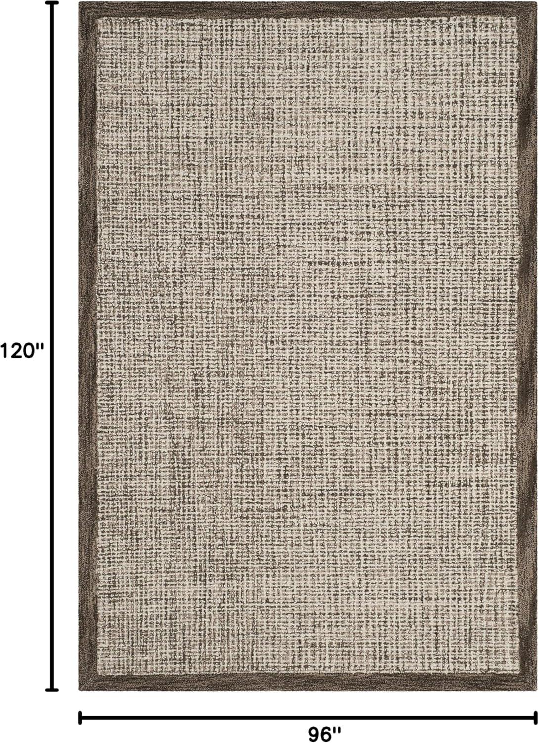 Abstract ABT220 Handmade Indoor Area Rug - Brown/Ivory - 8'x10' - Safavieh