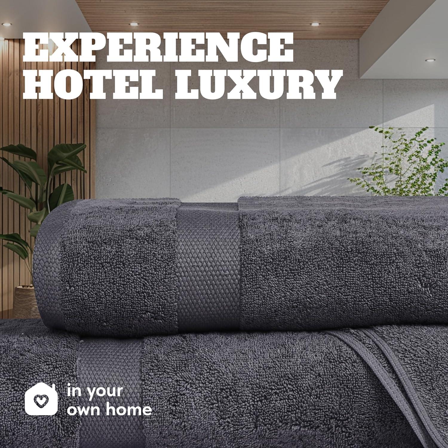 White Classic Juego de Toallas de Baño Pequeñas, Paquete de 6 Toallas de Gimnasio de 22 x 44, Toallas de Baño Finas y Ligeras 100% Algodón para Piscina, Spa, Salón, Juego de 6 Pzas para Uso Doméstico y Profesional, Gris