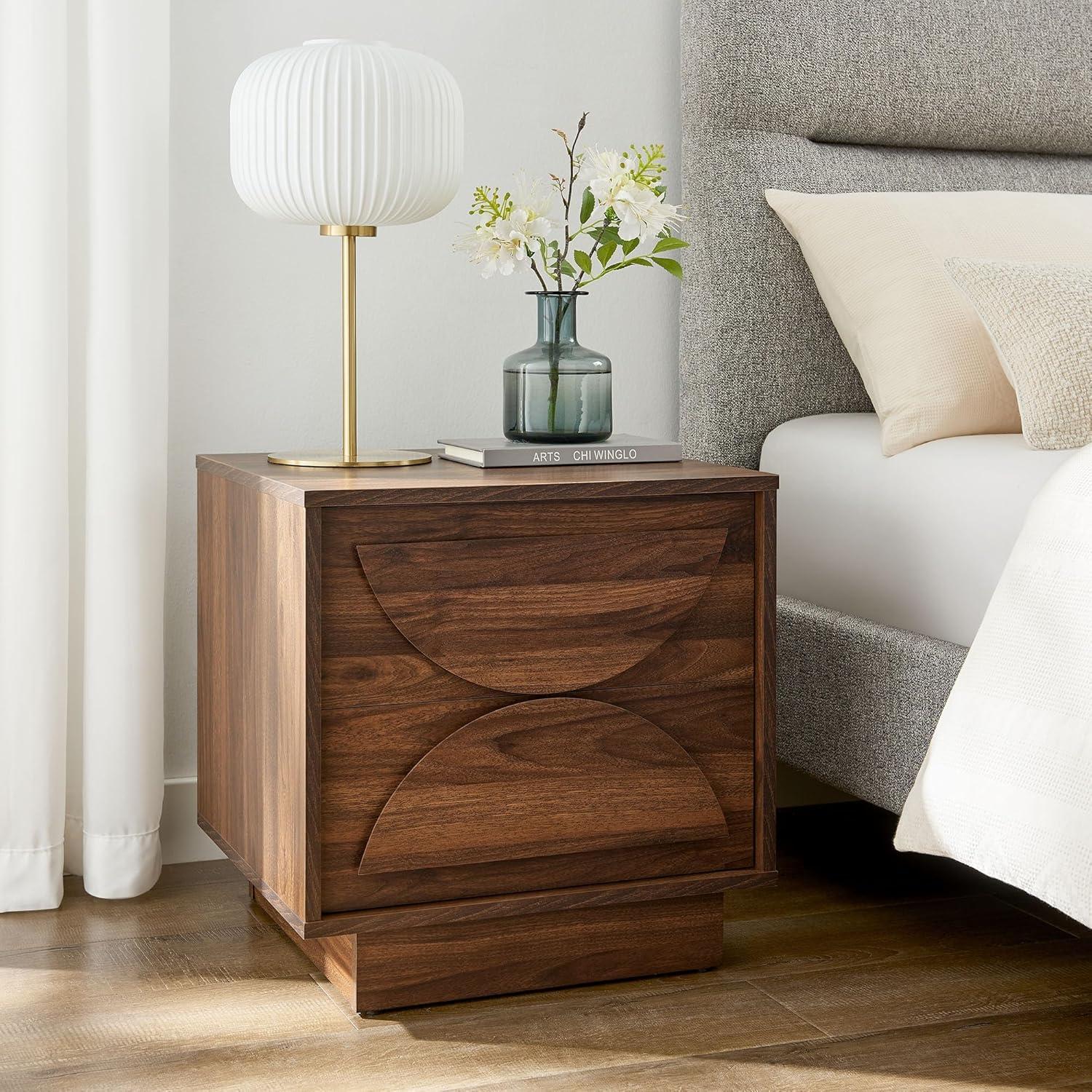 Modway Bulwark 2-Drawer Nightstand In Walnut
