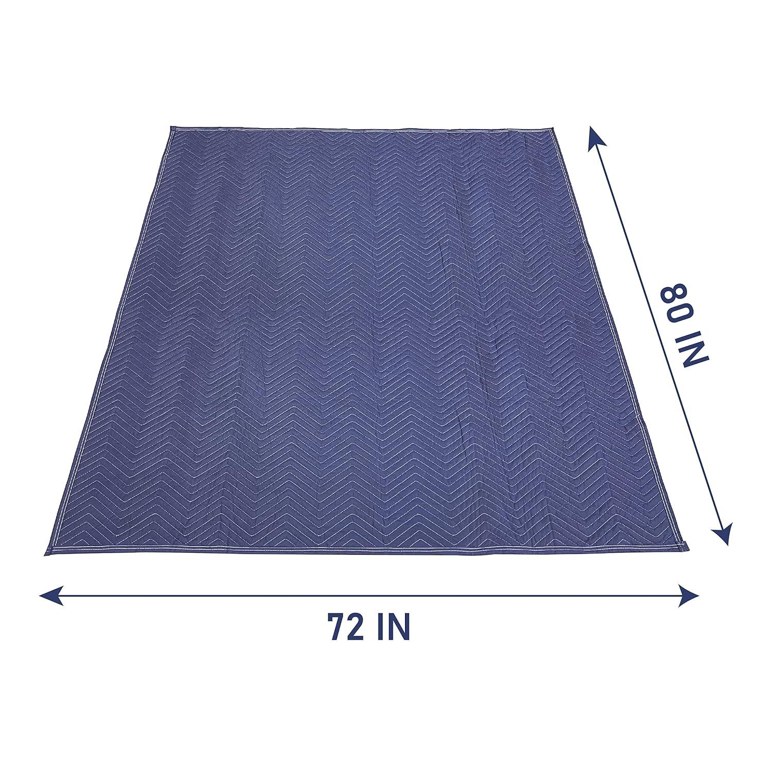 Olympia Tools 4 Moving & Packing Blankets Heavy Duty Padded Moving Blanket, 72 x 80 in, Coton Polyester