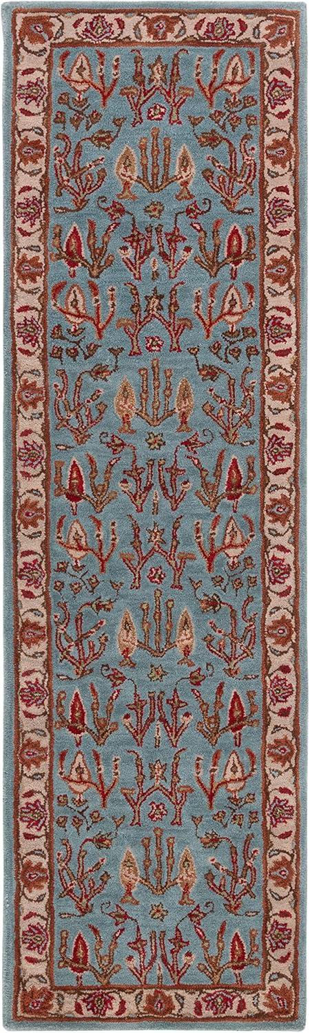 Heritage HG735 Hand Tufted Runner Rug - Blue/Ivory - 2'3"x10' - Safavieh.