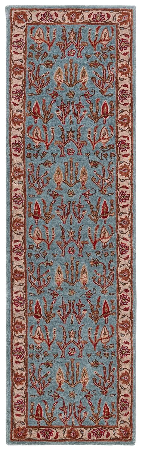Heritage HG735 Hand Tufted Runner Rug - Blue/Ivory - 2'3"x10' - Safavieh.