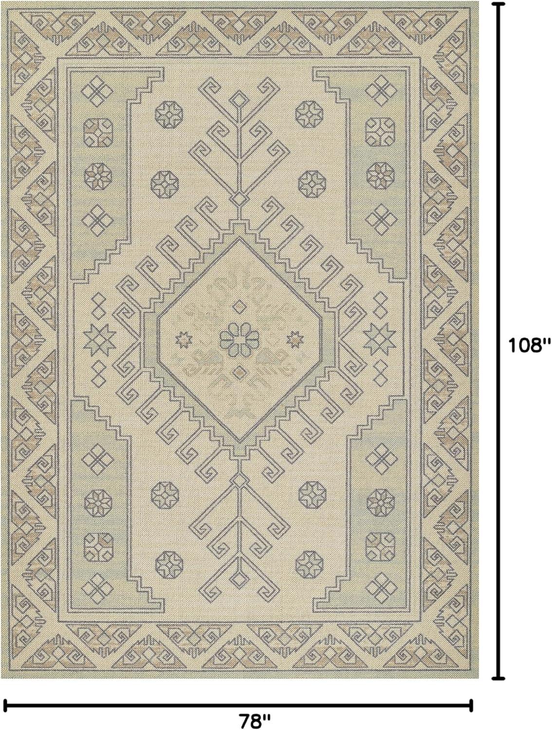 Momeni Anatolia Sylm Medallion Machine Loomed Rug Sage Green