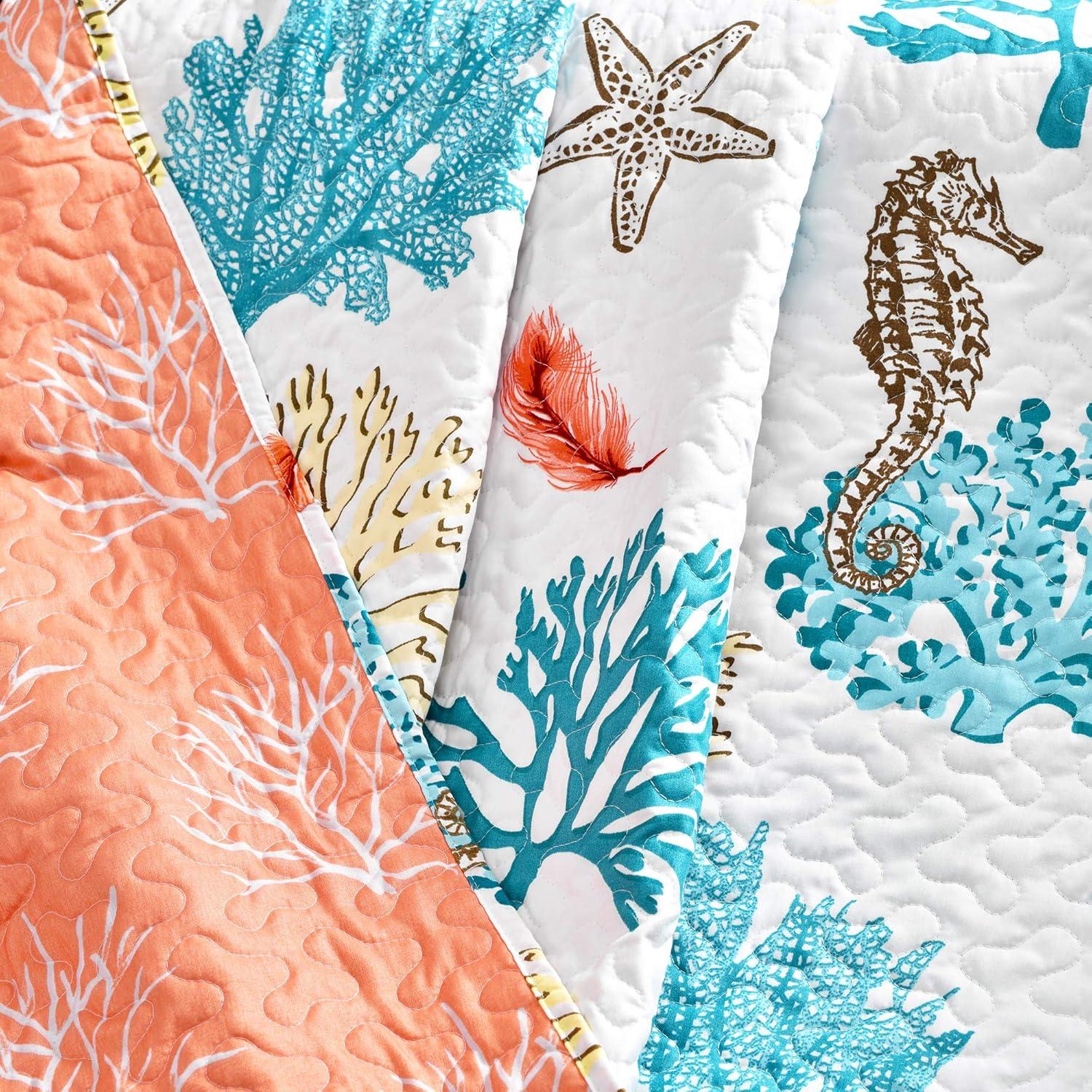 Lush Decor Coastal Reef Feather Reef Throw