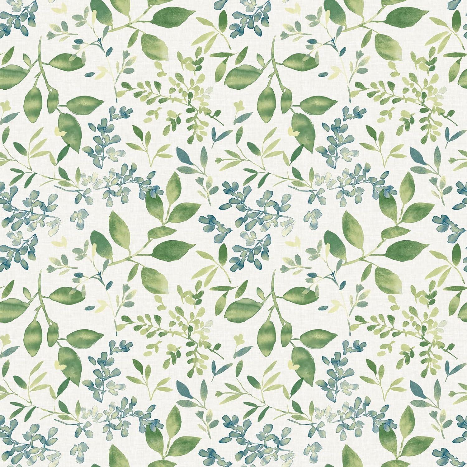 Chesapeake Tinker Woodland Botanical Wallpaper, Green