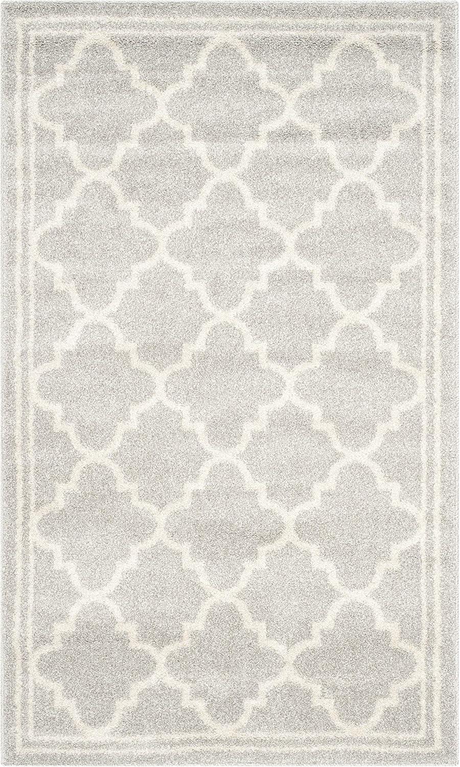 SAFAVIEH Amherst Trina Geometric Area Rug, Light Grey/Beige, 3' x 5'