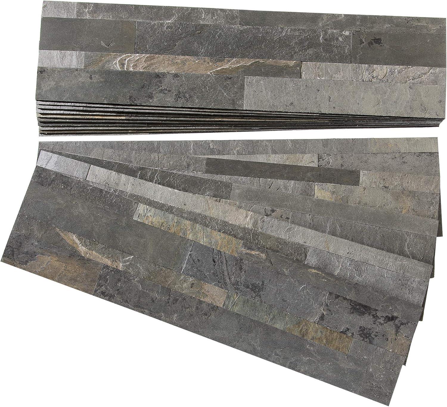 5.9'' W x 23.6'' L Natural Stone Peel and Stick Mosaic Tile