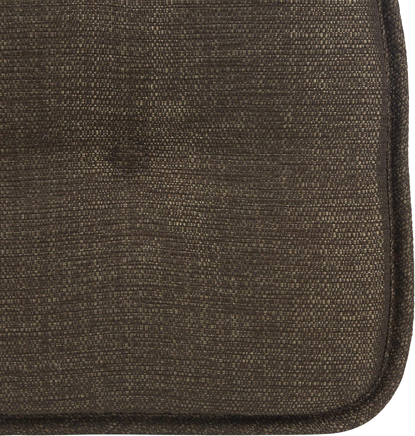 Non-Slip Tufted Chair Cushions for Dining Room, Kitchen and Office Use, U-Shaped Skid-Proof Seat Pad, 15x16 Inches, 4 Pack, Chestnut