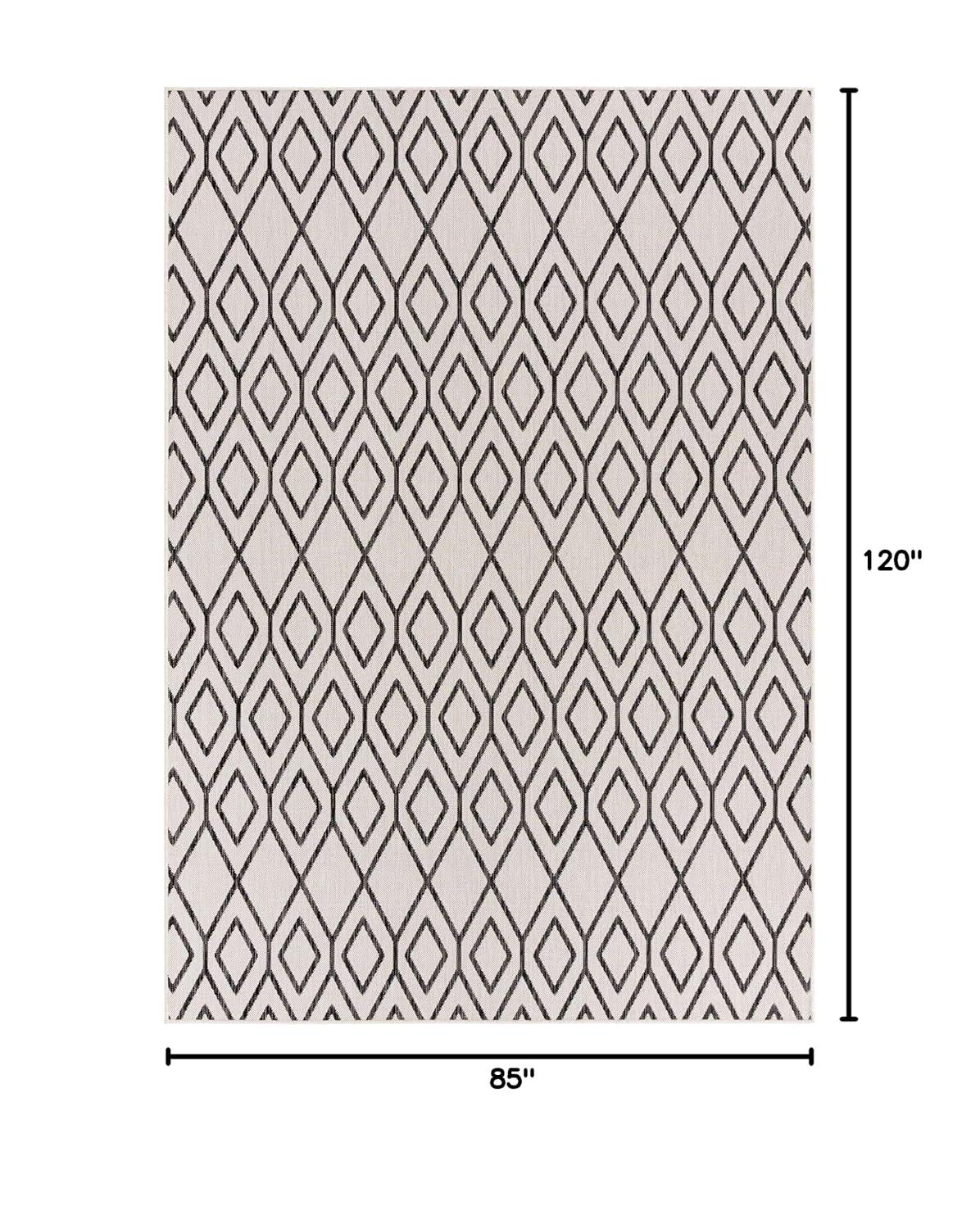 Jill Zarin 7' 0 x 10' 0 Rectangle Indoor/Outdoor Ivory Area Rug