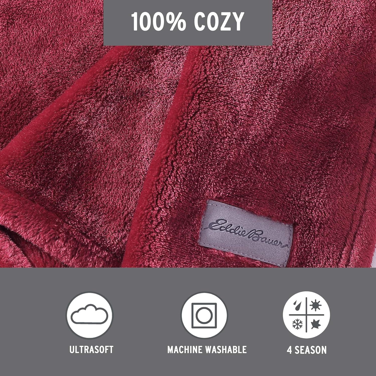 Eddie Bauer Alpine Eddie Bauer Ultra Lux Plush Solid Throw Blankets