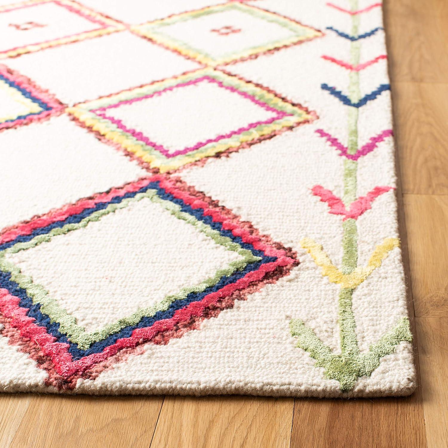 Bellagio BLG563 Hand Tufted Area Rug - Ivory/Multi - 8'x10' - Safavieh.