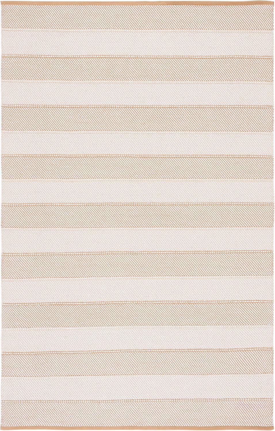 Striped Kilim STK803 Hand Woven Area Rug - Beige/Gold - 4'x6' - Safavieh.