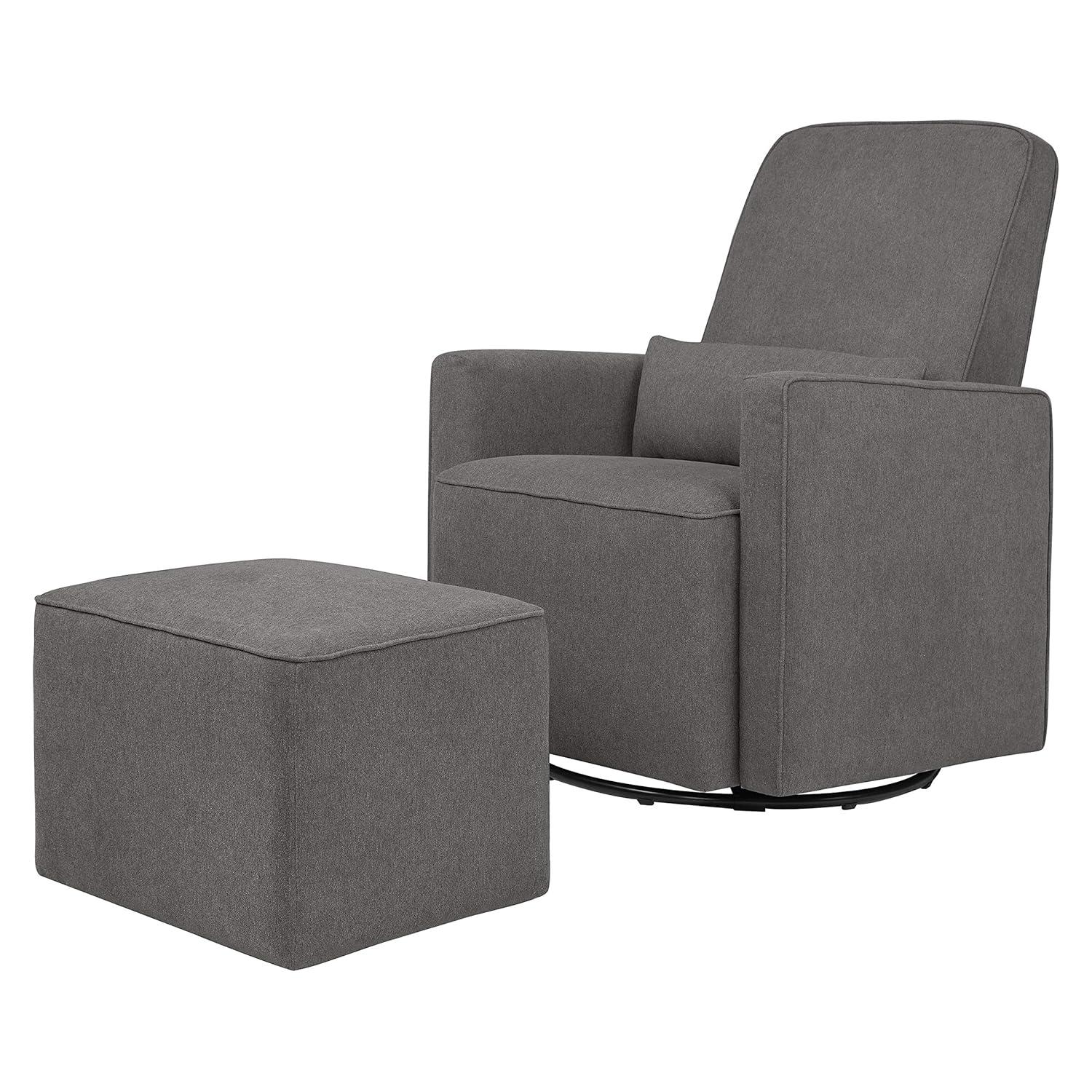 Olive Swivel Glider with Ottoman