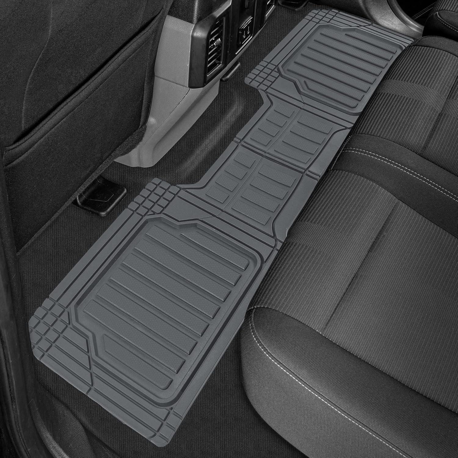 Cat® ToughLiner™ Rubber Car Floor Mats for Auto Truck SUV & Van, Full Custom Trim to Fit Liners, Advanced Performance Heavy Duty Odorless Car Mats, All Weather Protection, Gray