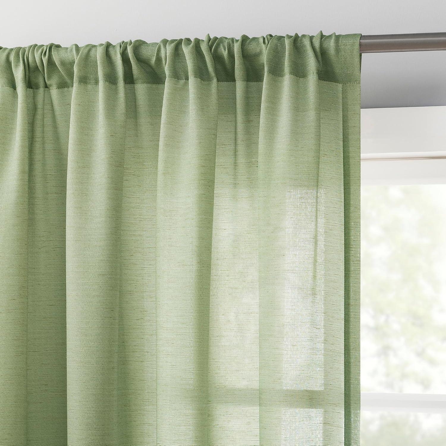 No. 918 Light Filtering Semi-Sheer Amalfi Rod Pocket Curtain Panel