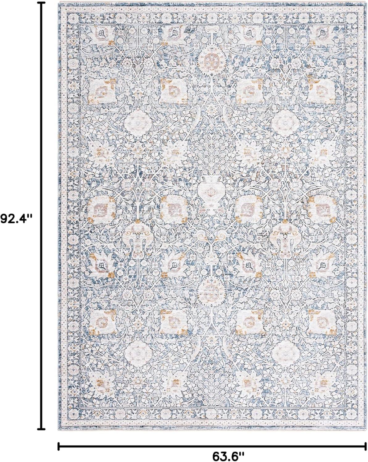 Moondust MND650 Power Loomed Area Rug - Ivory/Grey - 5'3"x7'7" - Safavieh.