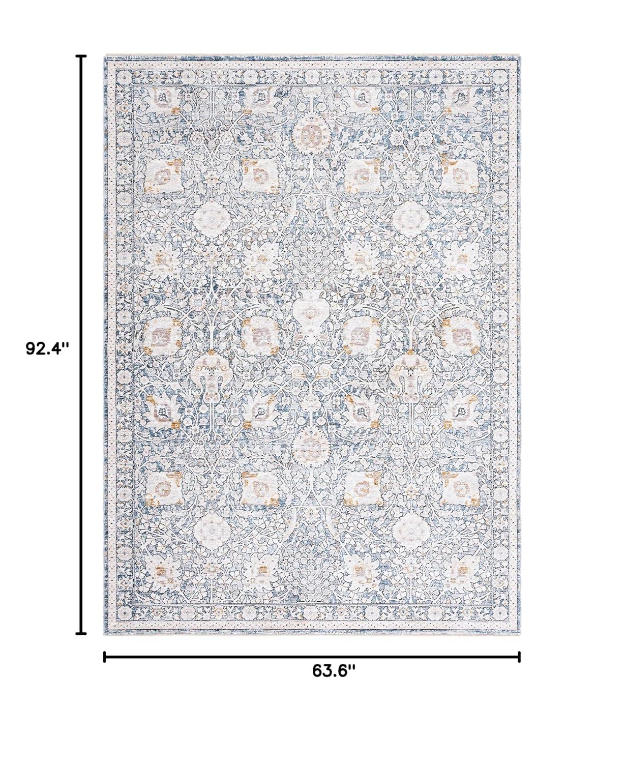 Moondust MND650 Power Loomed Area Rug - Ivory/Grey - 5'3"x7'7" - Safavieh.