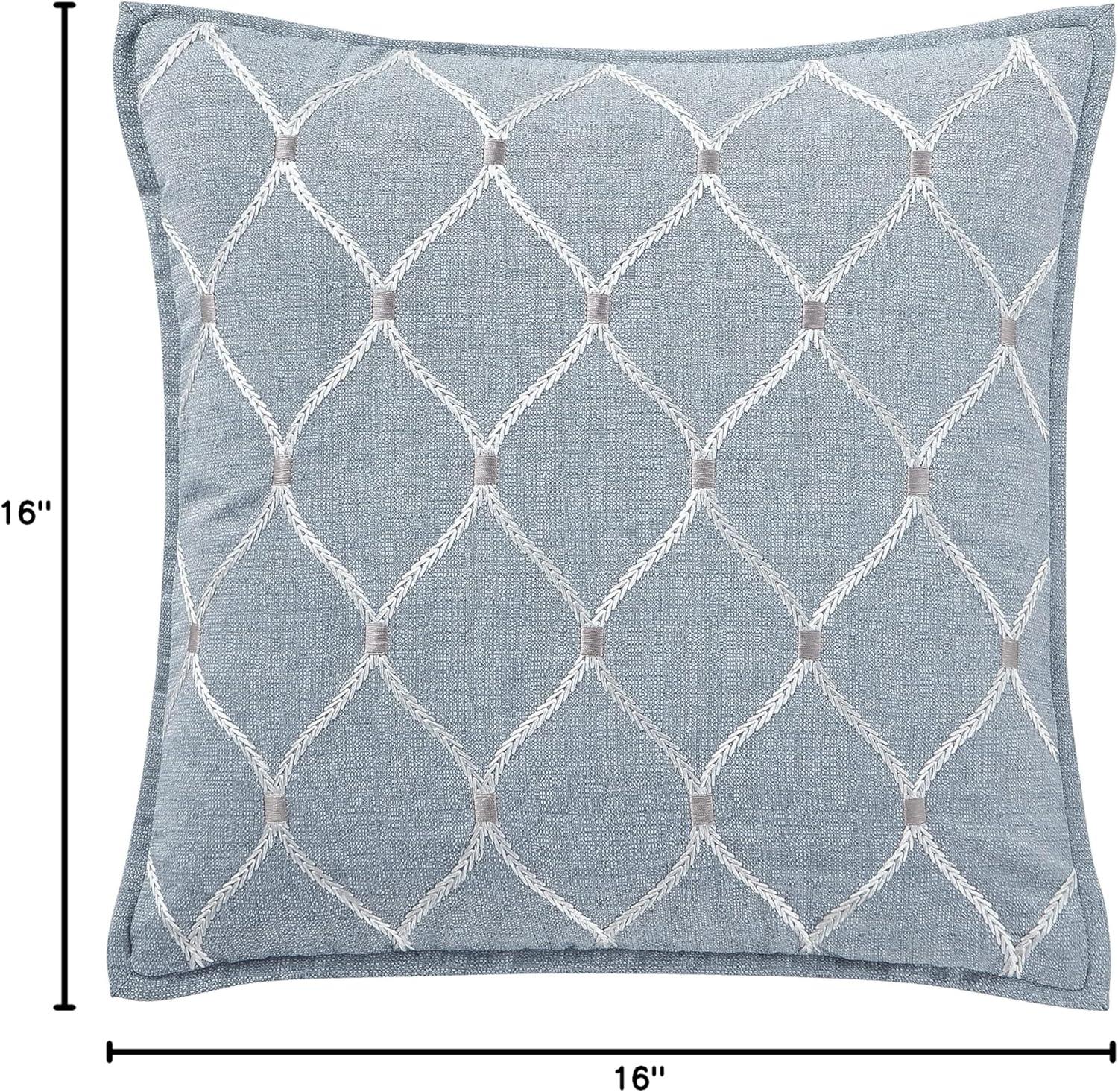 Florence Embroidered Reversible Throw Pillow