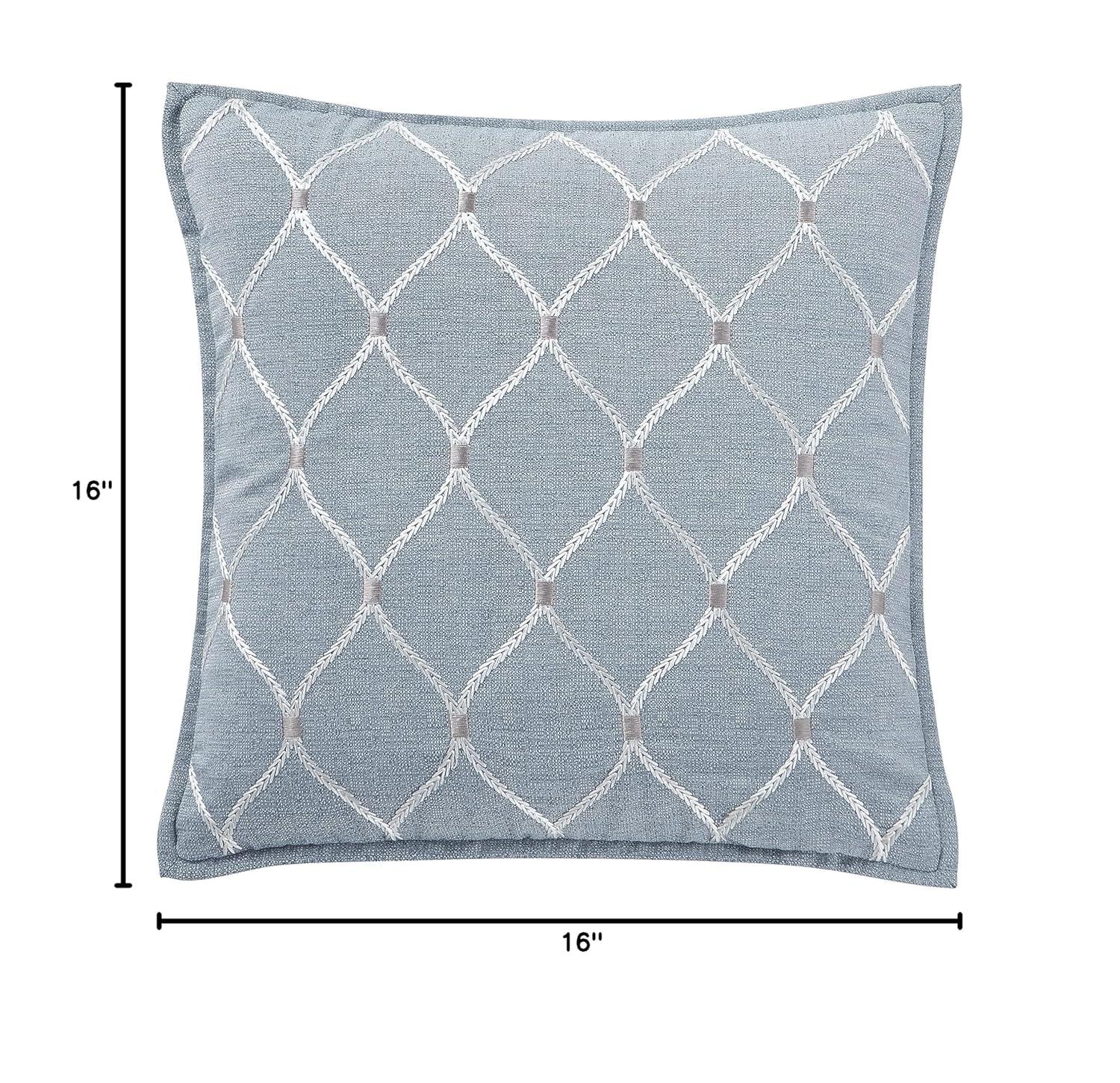 Waterford Bedding Florence Embroidered Reversible Throw Pillow
