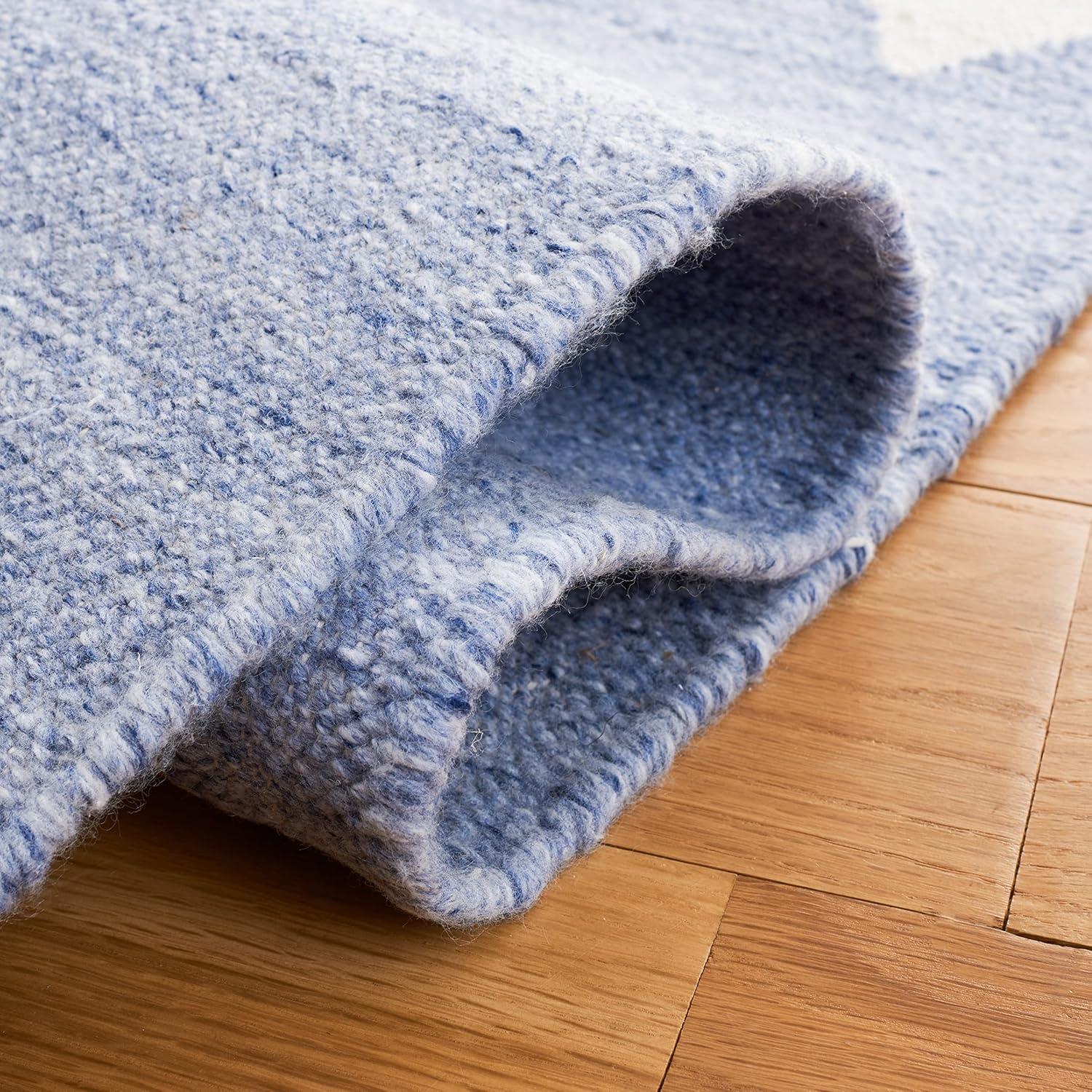 Kilim KLM764 Hand Woven Area Rug - Blue/Ivory - 3'x5' - Safavieh.