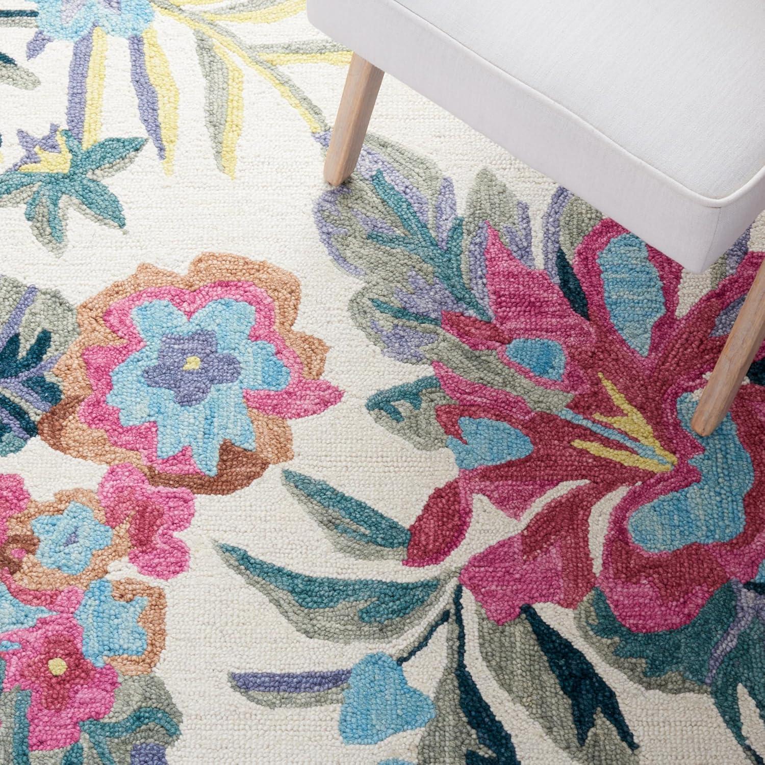 Jardin JAR151 Hand Tufted Area Rug - Ivory/Pink - 5'x8' - Safavieh