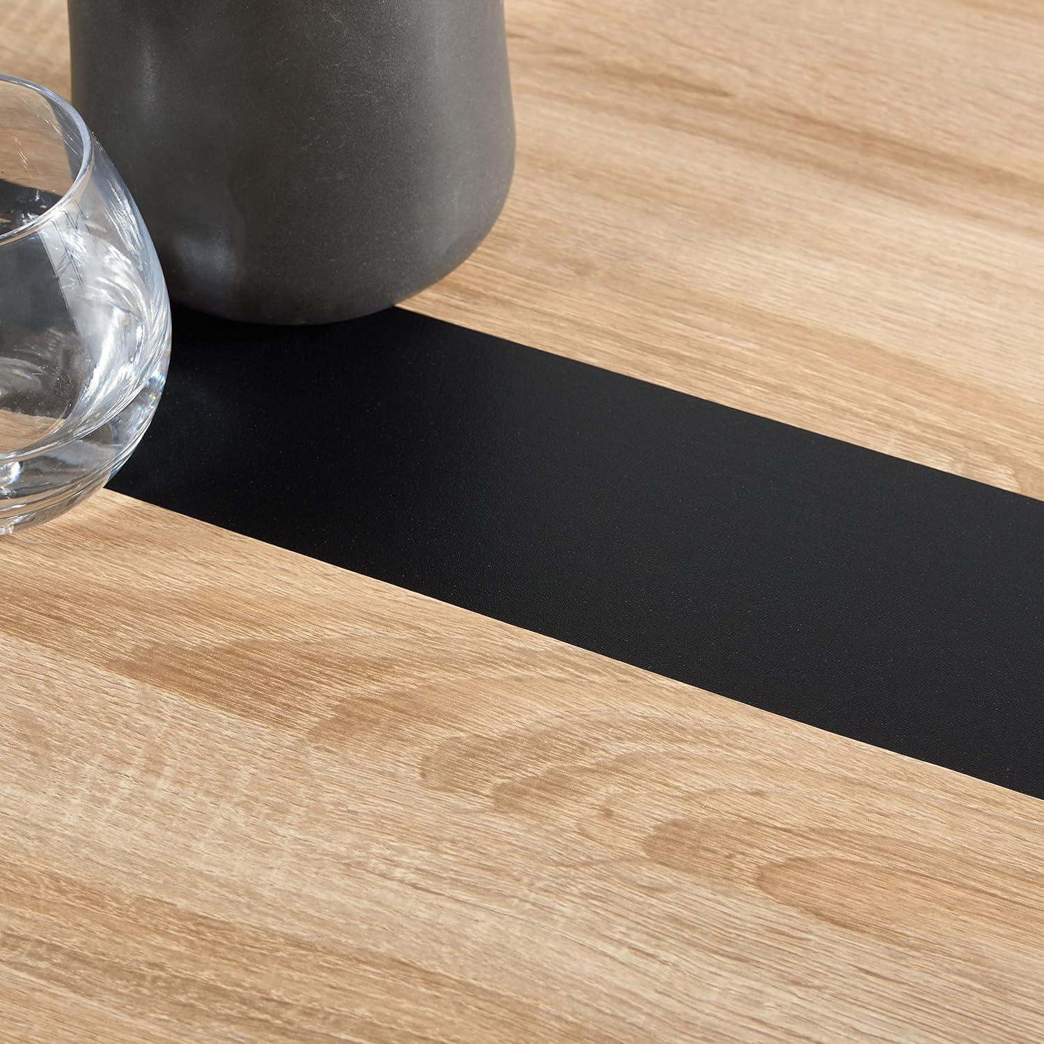 Leith Dining Table - Natural/Black - Safavieh