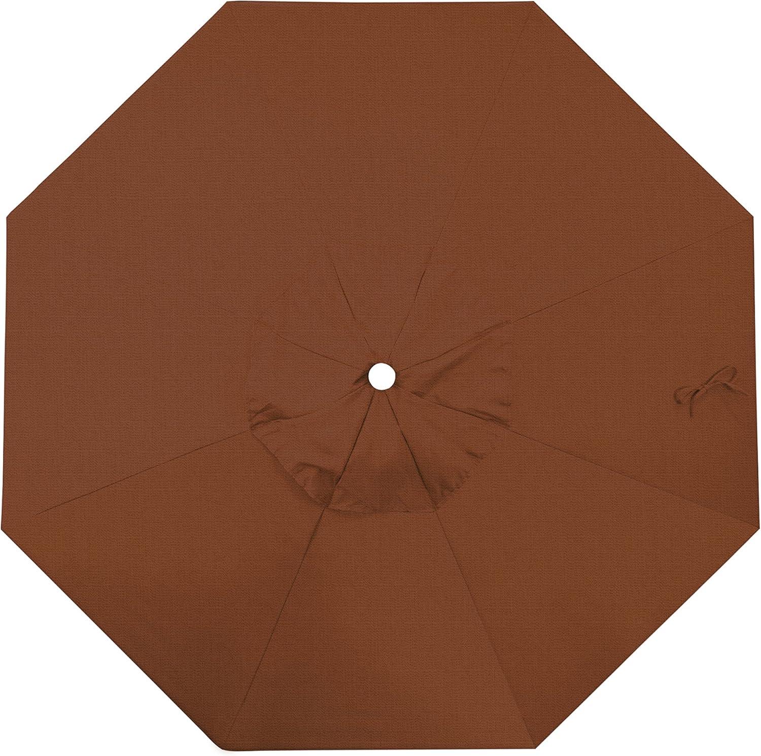 Terracotta Olefin Octagon Patio Umbrella Replacement Canopy, 9-Foot