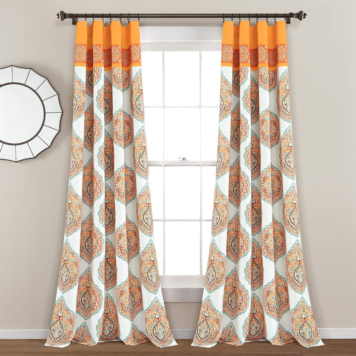 Polyester Semi Sheer Curtains / Drapes Pair (Set of 2)