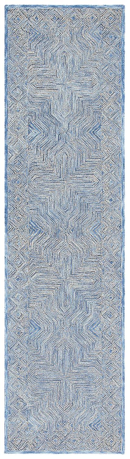 Micro-Loop MLP975 Hand Tufted Runner Rug - Blue - 2'3"x9' - Safavieh.