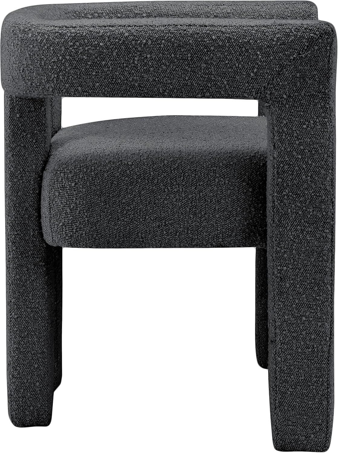 Meridian Furniture Athena Black Boucle Fabric Accent/Dining Chair