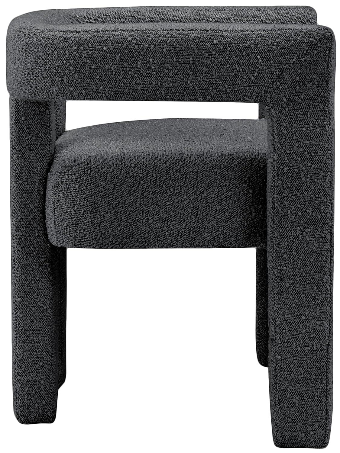 Meridian Furniture Athena Black Boucle Fabric Accent/Dining Chair
